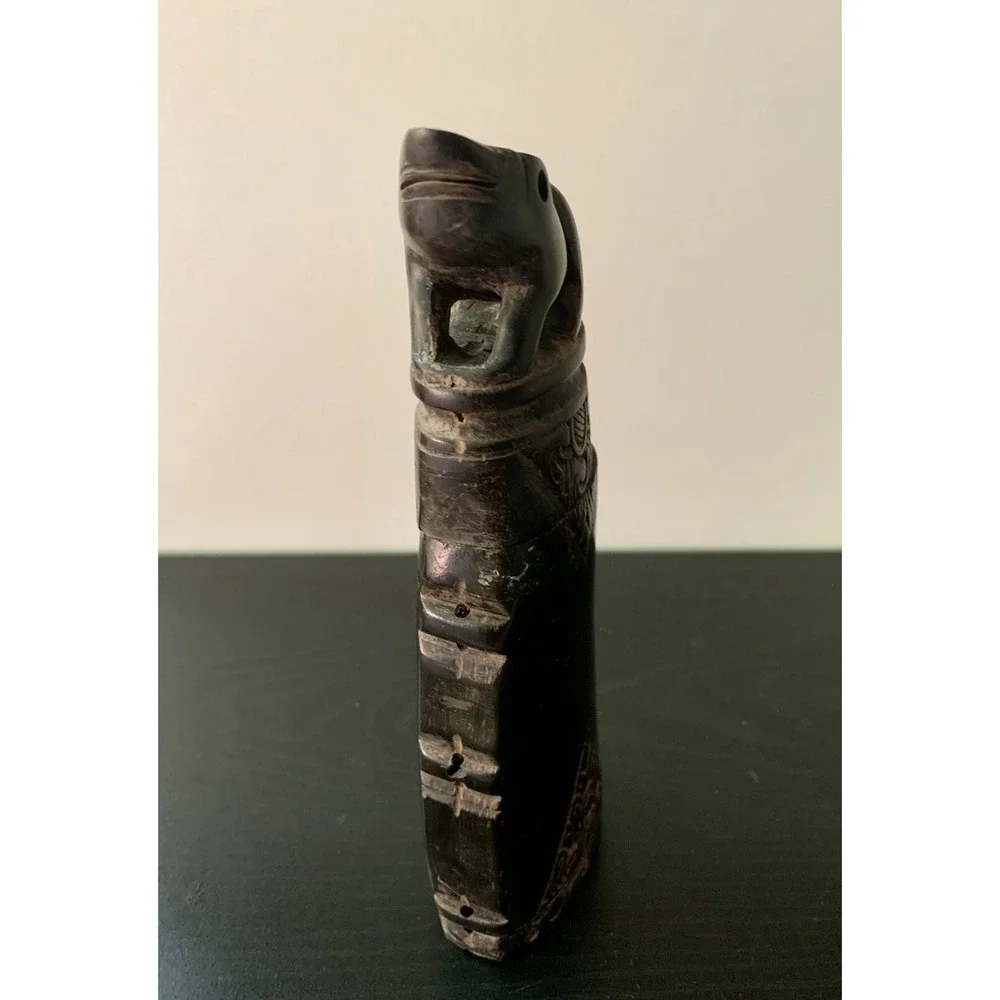 Antique Chinese Rare Hongshan Culture Old Wood Craved Beast Knife Weapon Faqi